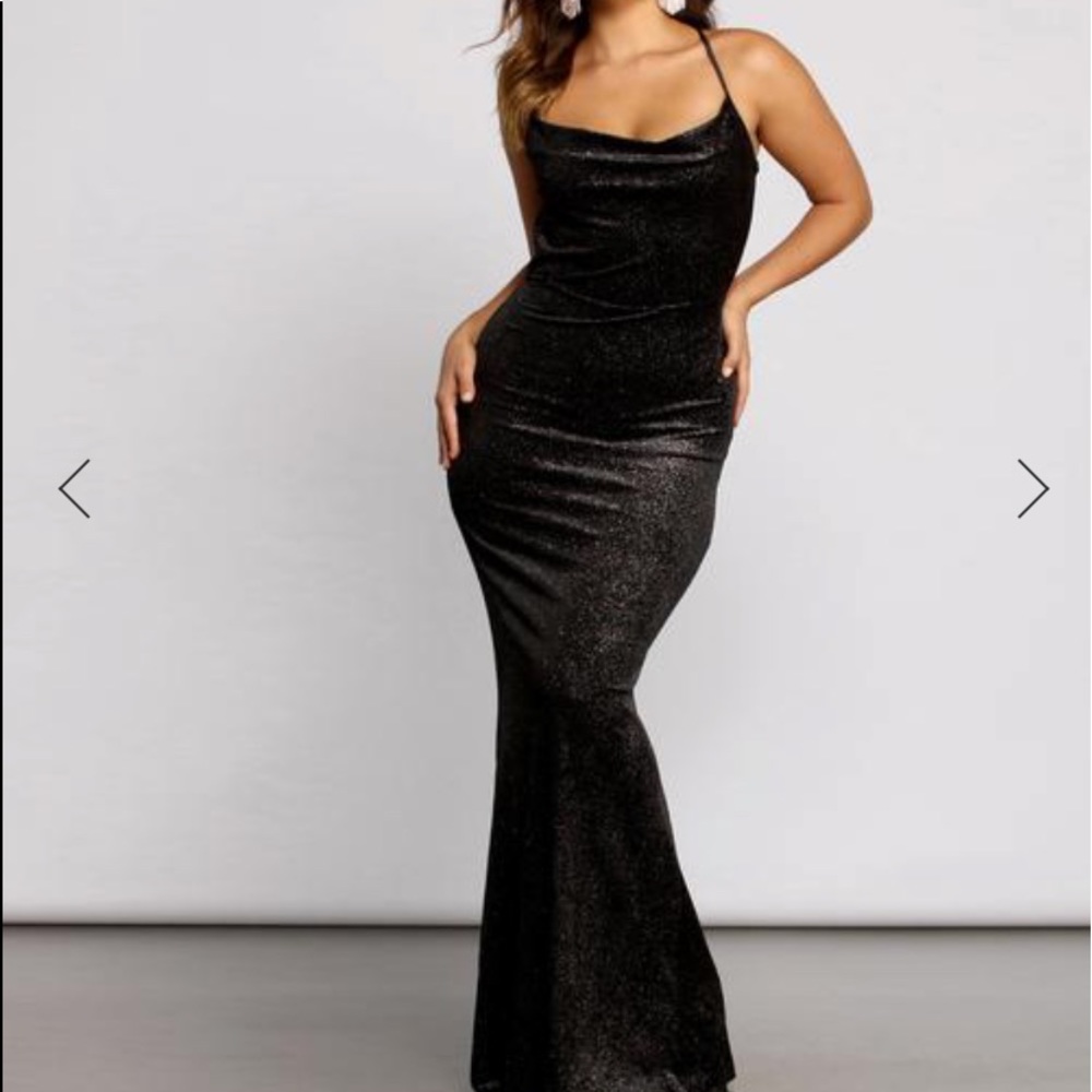 Black Glittery Formal Dress
